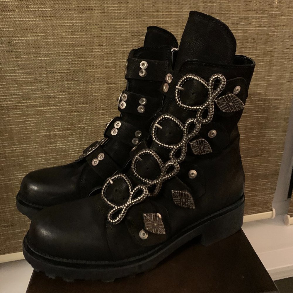 Genuine Leather Motorcycle Boot